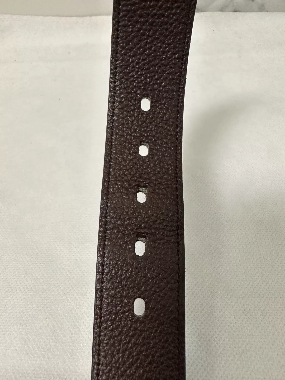 Hermes Black H-Buckle Leather Belt
