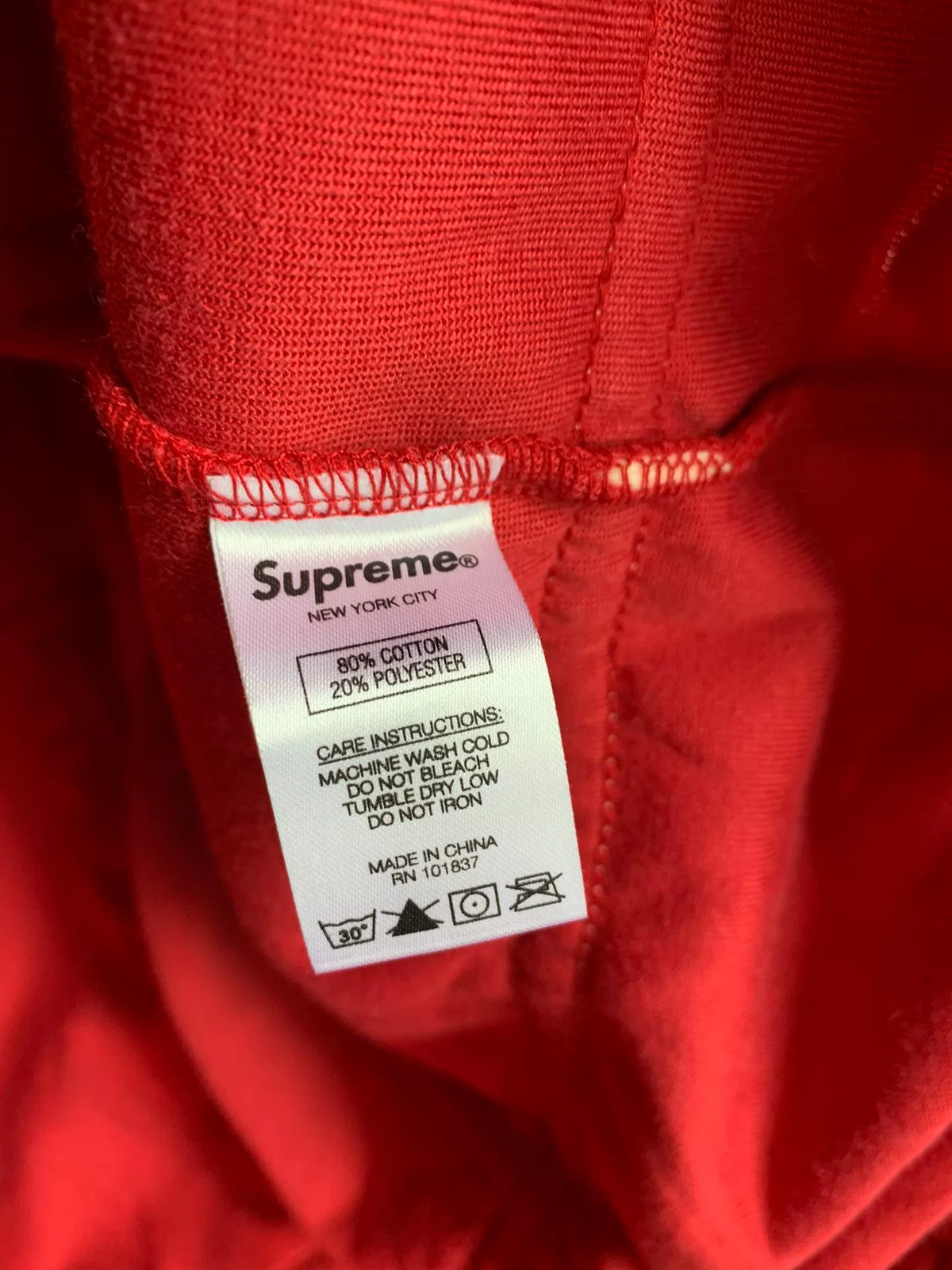 Supreme SS20 Red Grid Taping Velvet Jacket