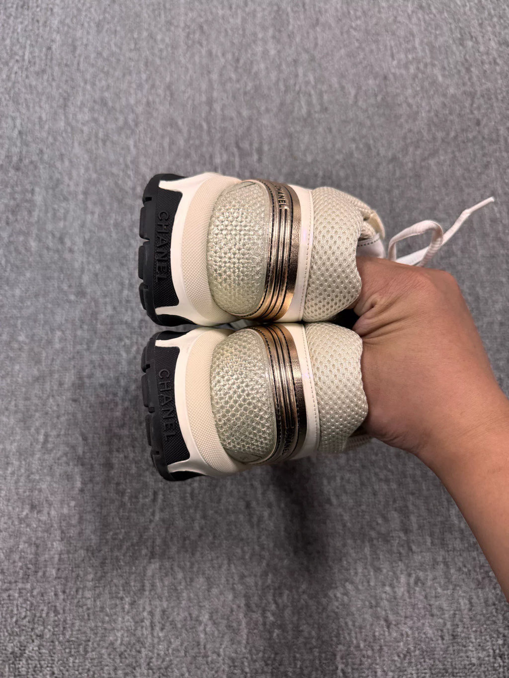 Chanel Gold Sneakers