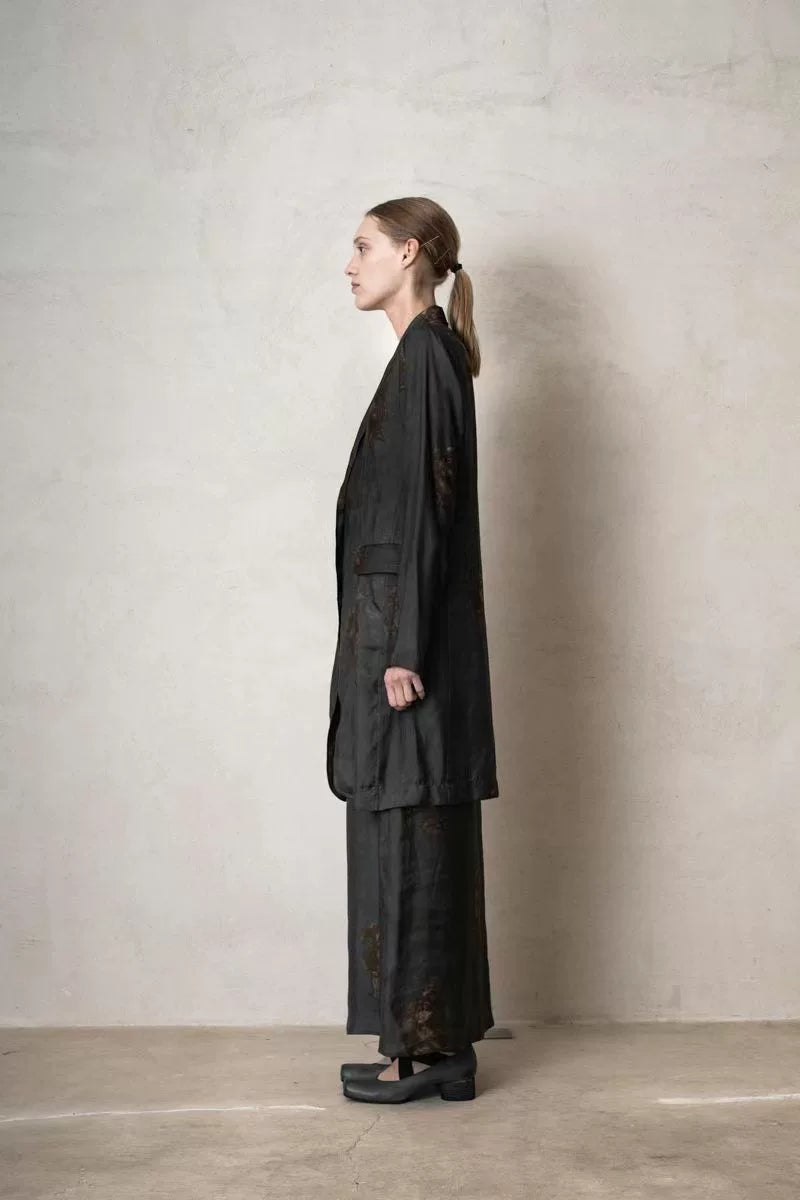 UMA WANG SS24 Blue Brown Angel Print Coat