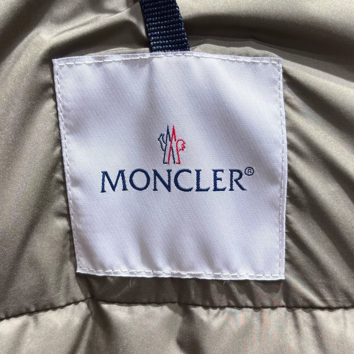 Moncler Olive Hooded Zip-Up Polyester Down Jacket