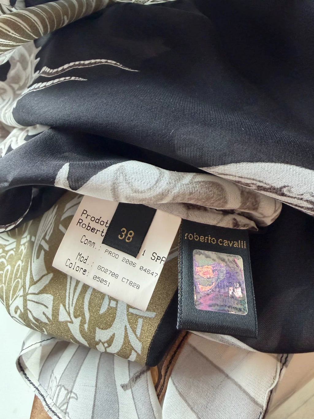 roberto cavalli rare vintage dragon pattern fan print top