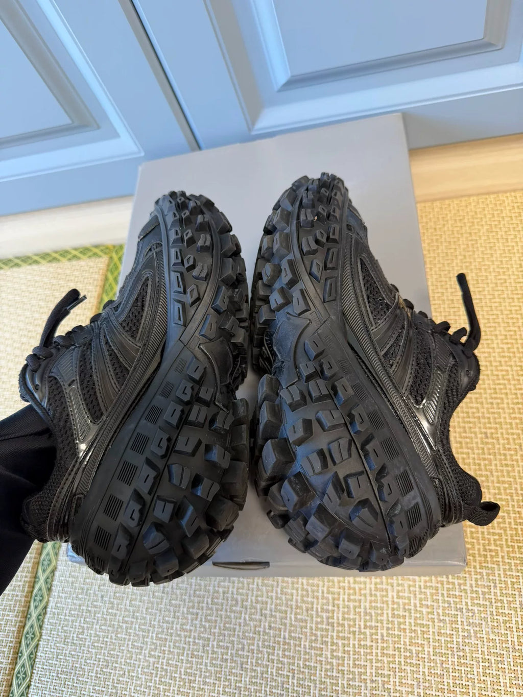 Balenciaga Black Defender Tire Sneakers
