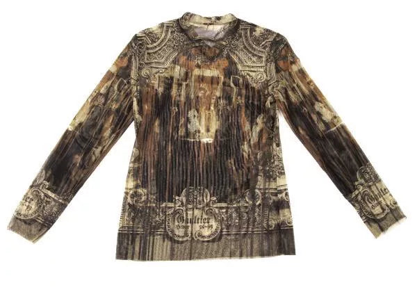 Jean Paul Gaultier Vintage Portrait Mesh Top