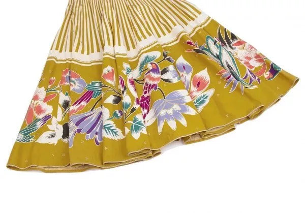 Issey Miyake Vintage Yellow Floral Skirt