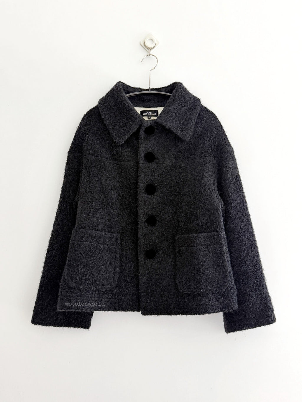 Comme Des Garcons Black Faux Fur Jacket - Devines