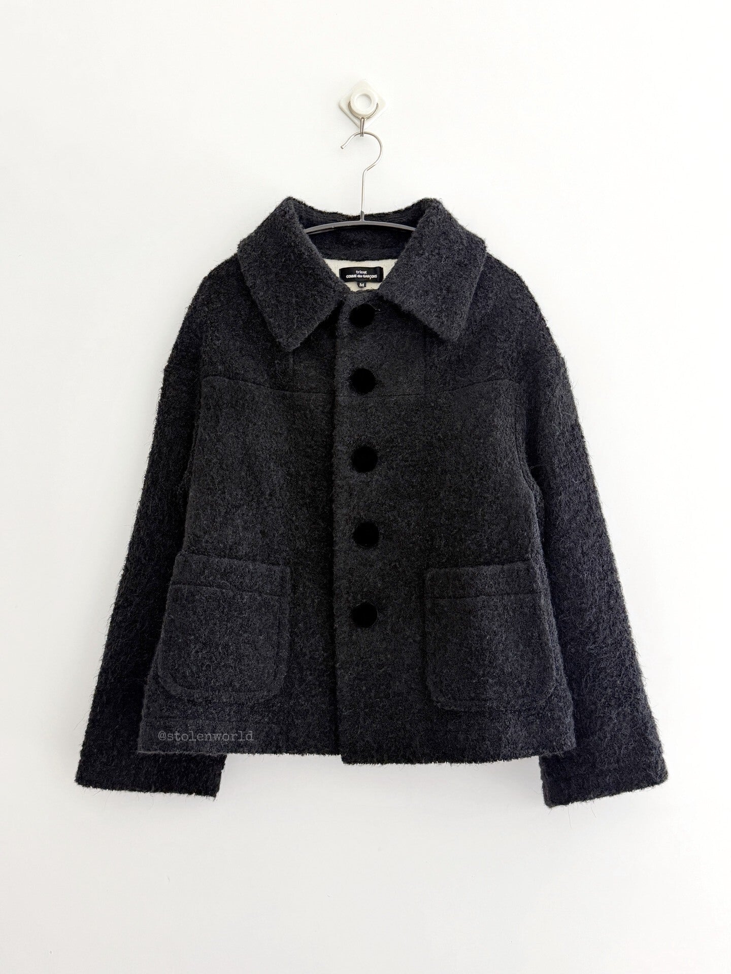 Comme Des Garcons Black Faux Fur Jacket - Devines