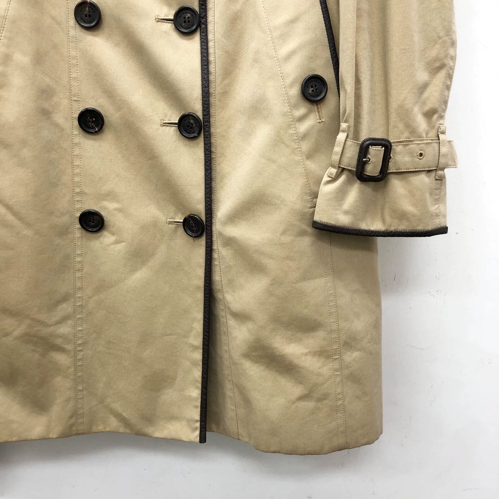 Burberry Brown Collared Double-Breasted Belted Wool Trench Coat