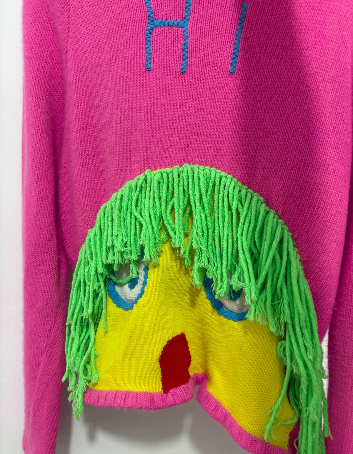 Walter van Beirendonck runway cartoon sweater