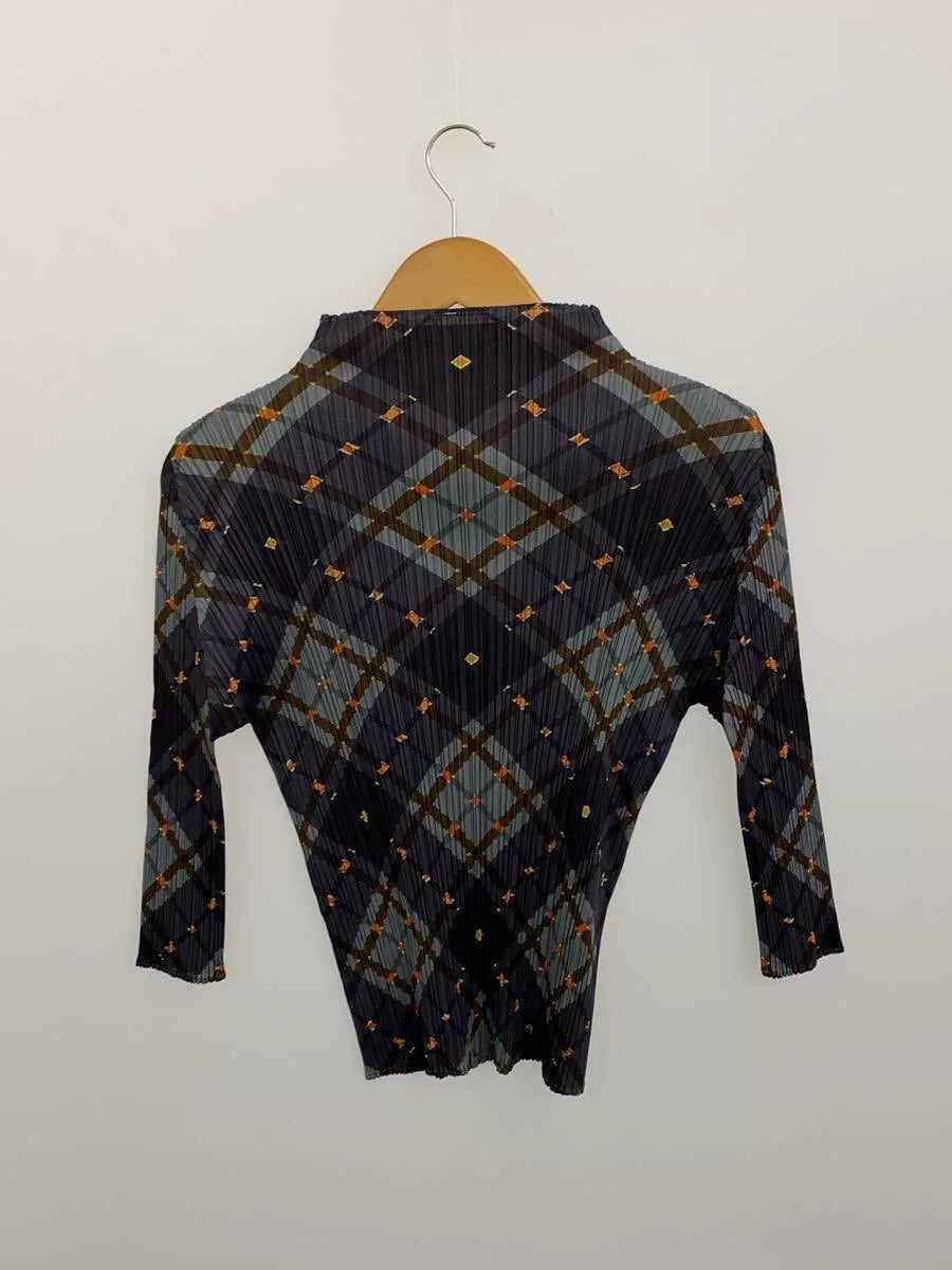 Issey Miyake PP Plaid Pleated Top