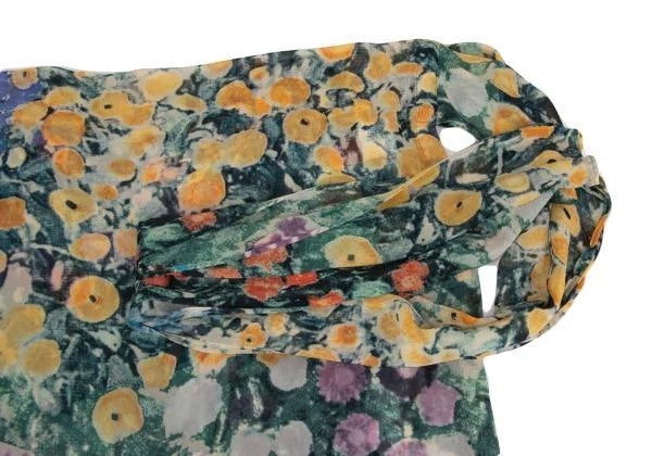 Yohji Yamamoto Floral Silk Wrap Dress