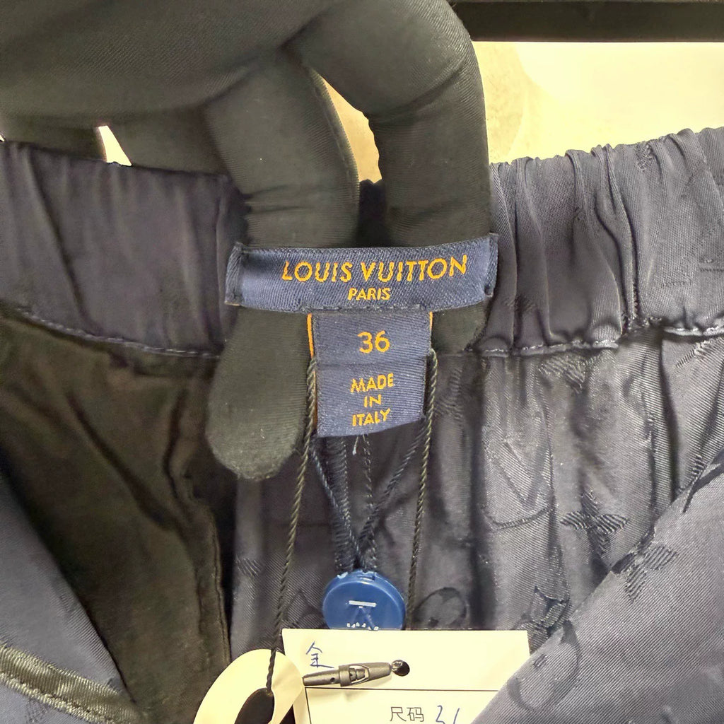 Louis Vuitton Tone-On-Tone All-Over Print Drawstring Track Pants
