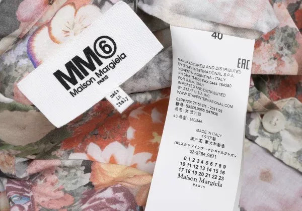 Maison Margiela Vintage Orange Floral Irregular Shirt
