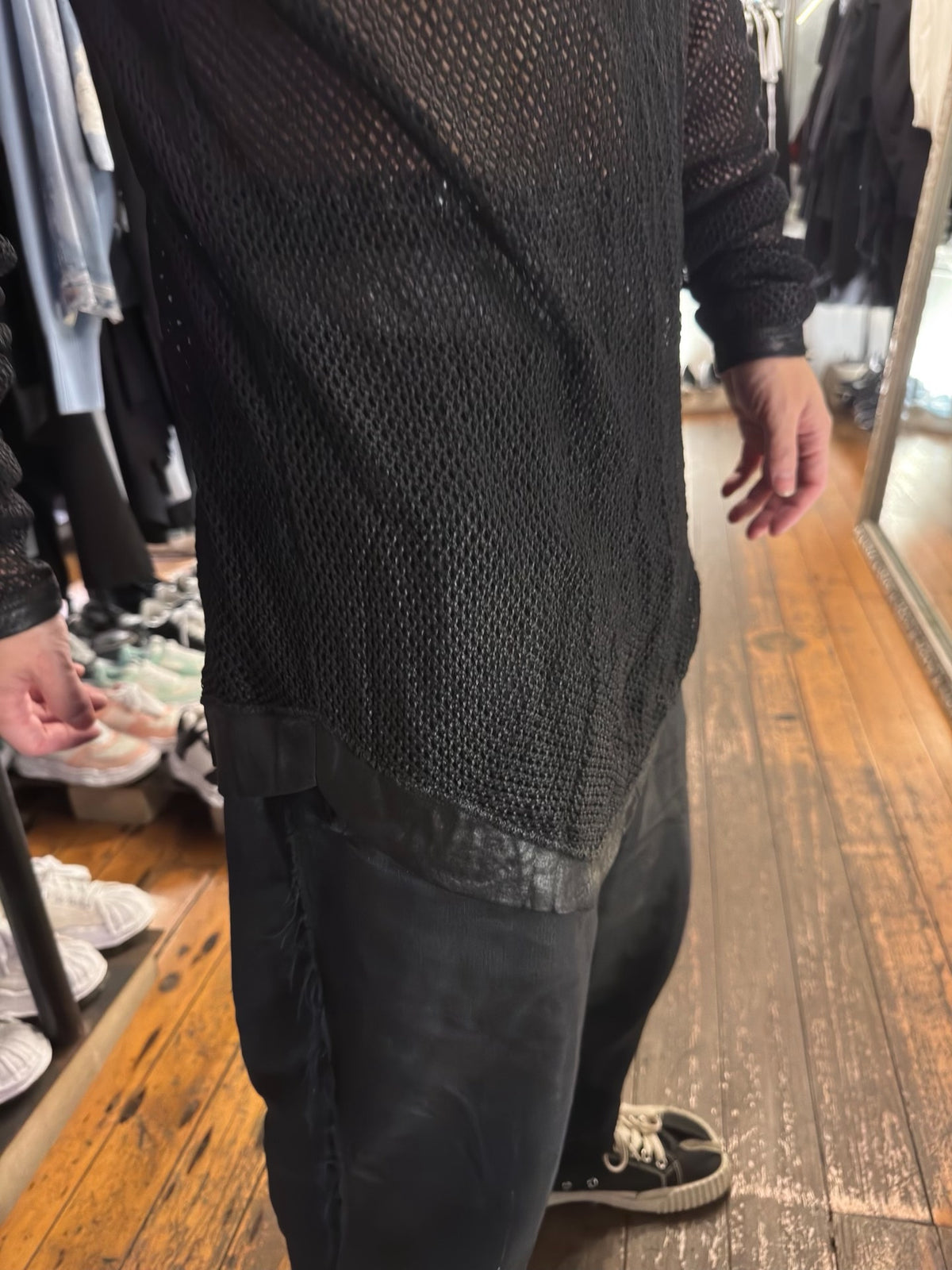 Julius SS15 Black Prism Cotton Sweater