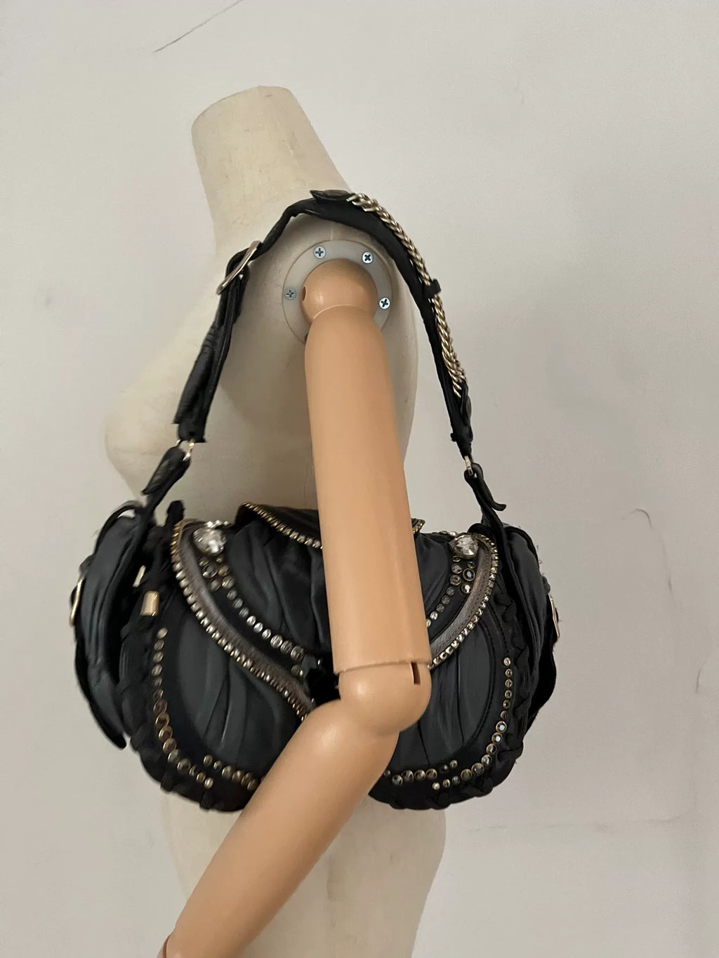 Bracher Emden Gemstone Underarm Beige Shoulder Tote