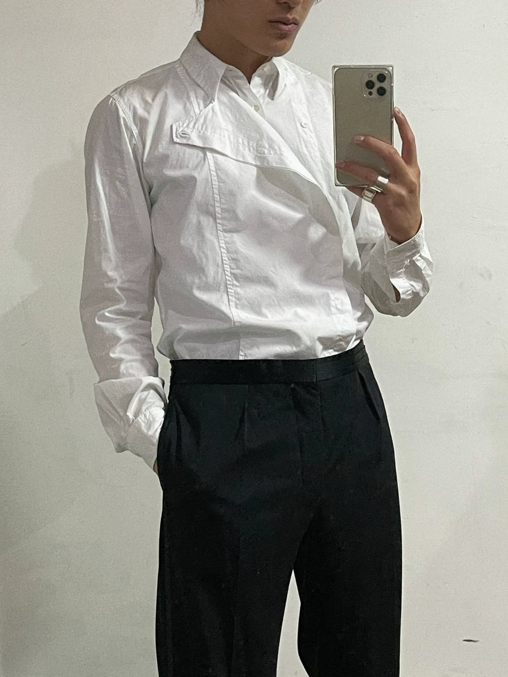 Dries Van Noten FW12 Showpiece Double-Breasted Double-Button Shirt