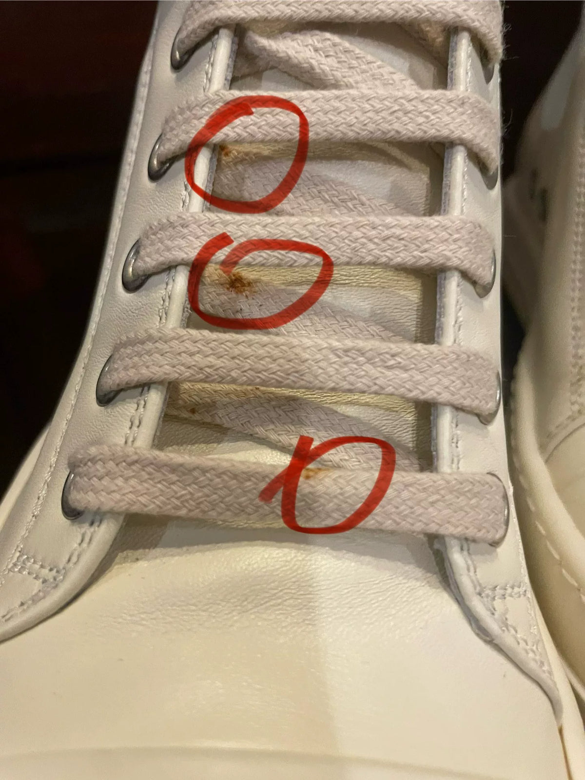 Rick Owens SS18 White Lambskin Sneakers