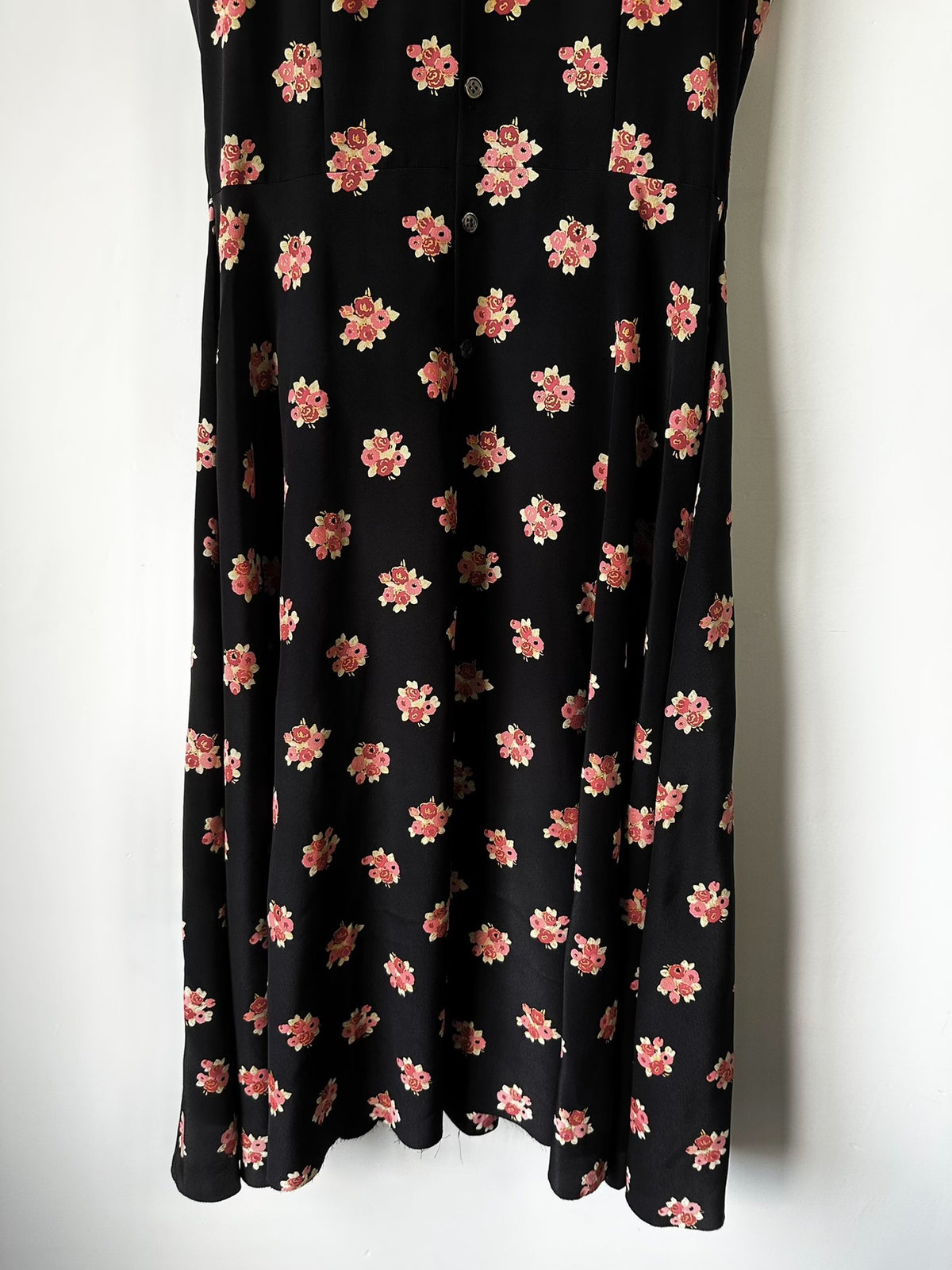 Runway Floral Asymmetric Drape Dress