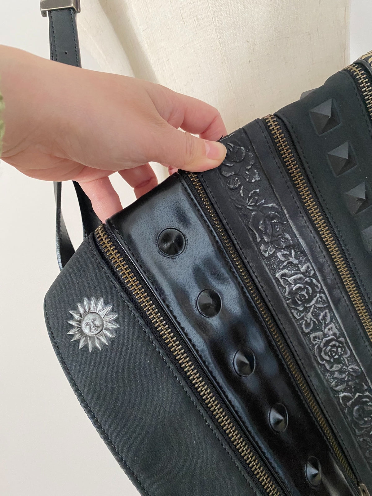 Jean Paul Gaultier Dragon Pattern Deconstructed Crossbody Bag