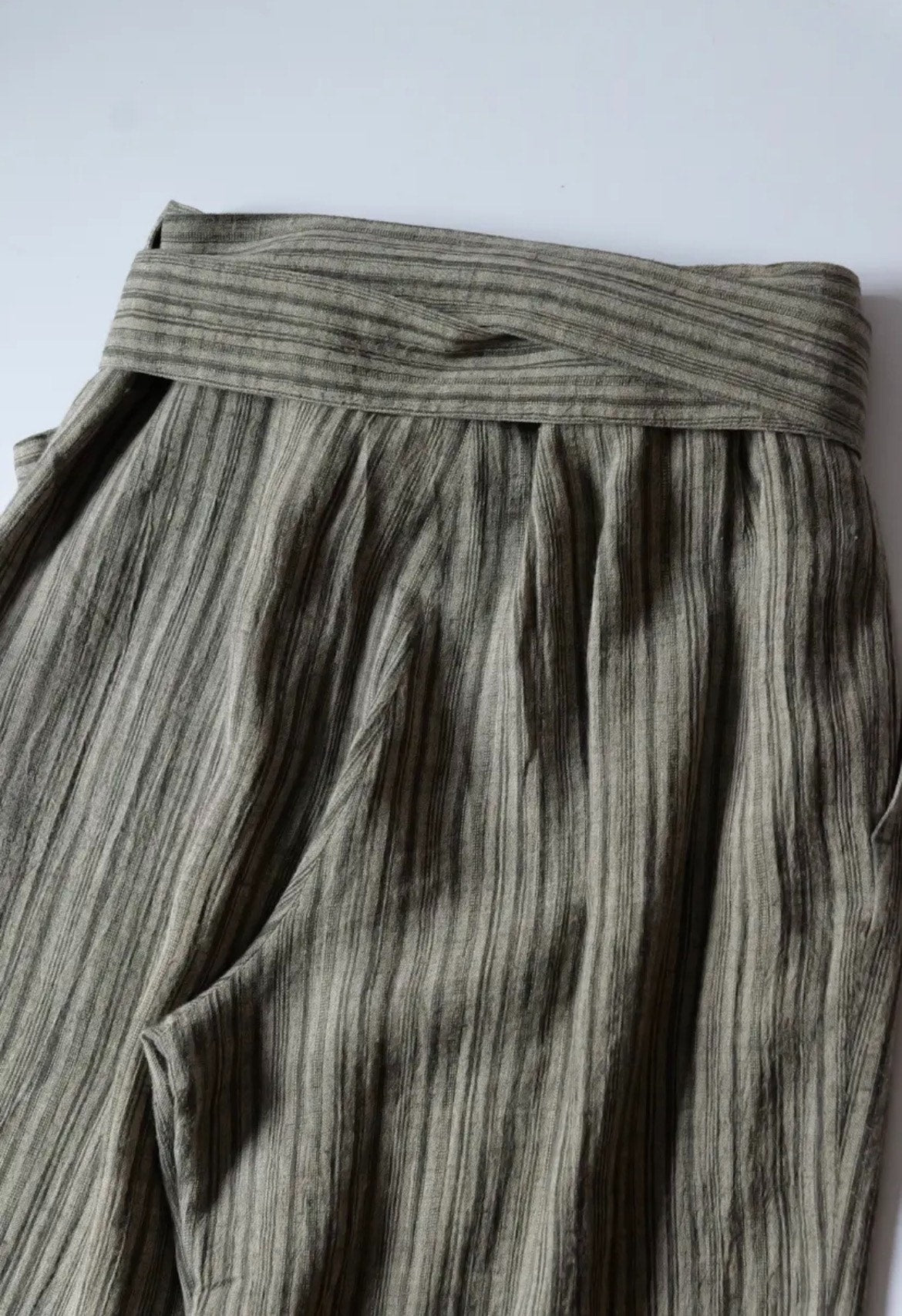 Issey Miyake SS83 Striped Linen Pants