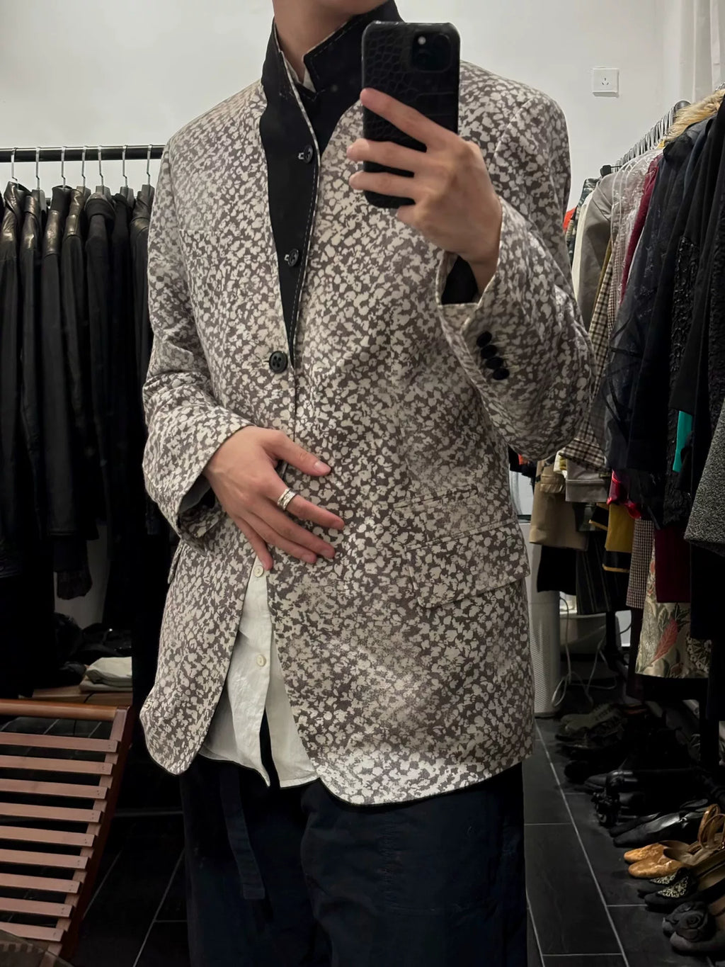 Ann Demeulemeester | AW2006 Distressed Snowflake Blazer Jacket