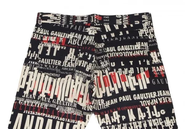 Jean Paul Gaultier Vintage Black Logo Print Trousers