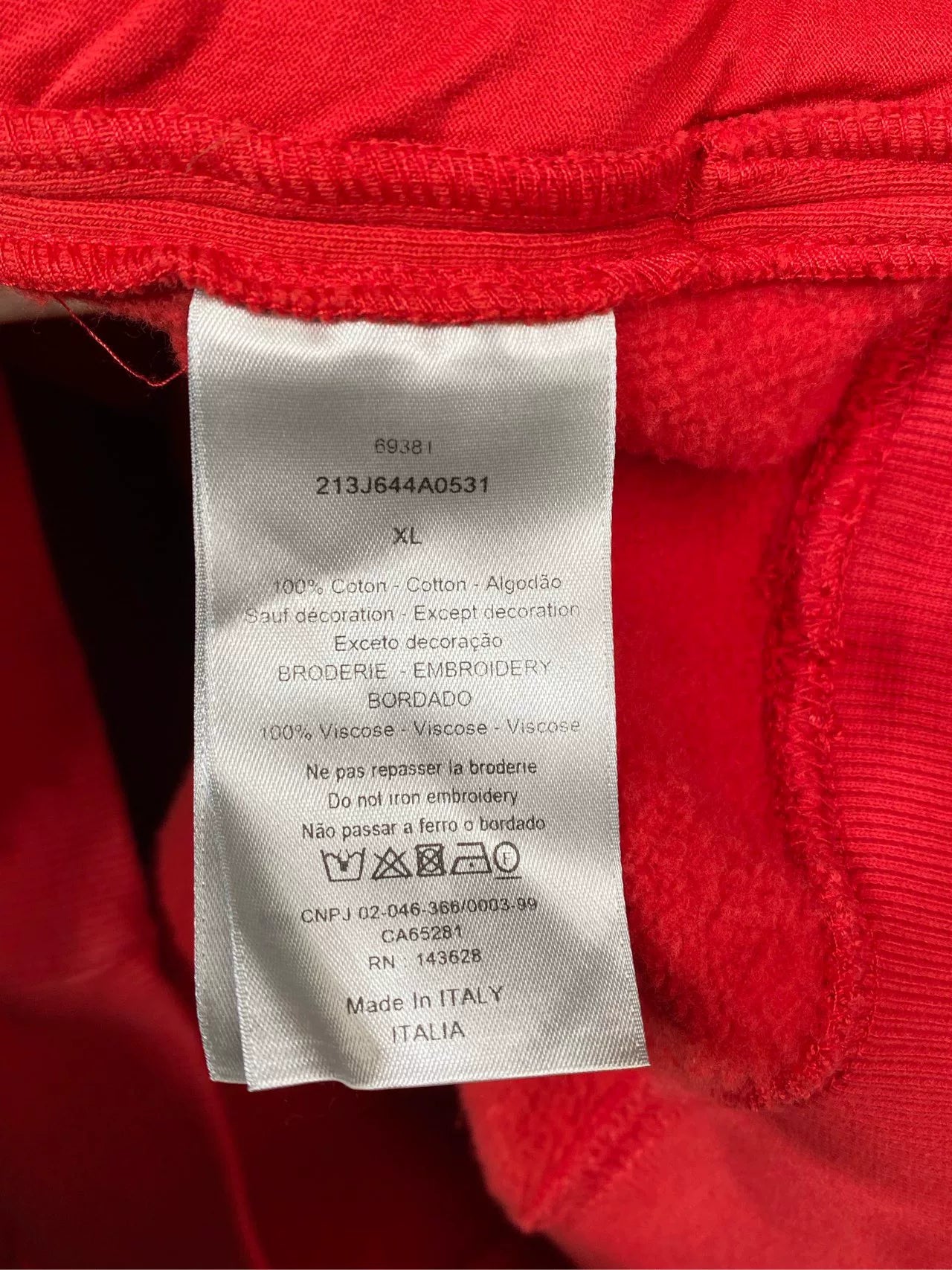 Dior Kenny Scharf Hooded Embroidered Red Hoodie