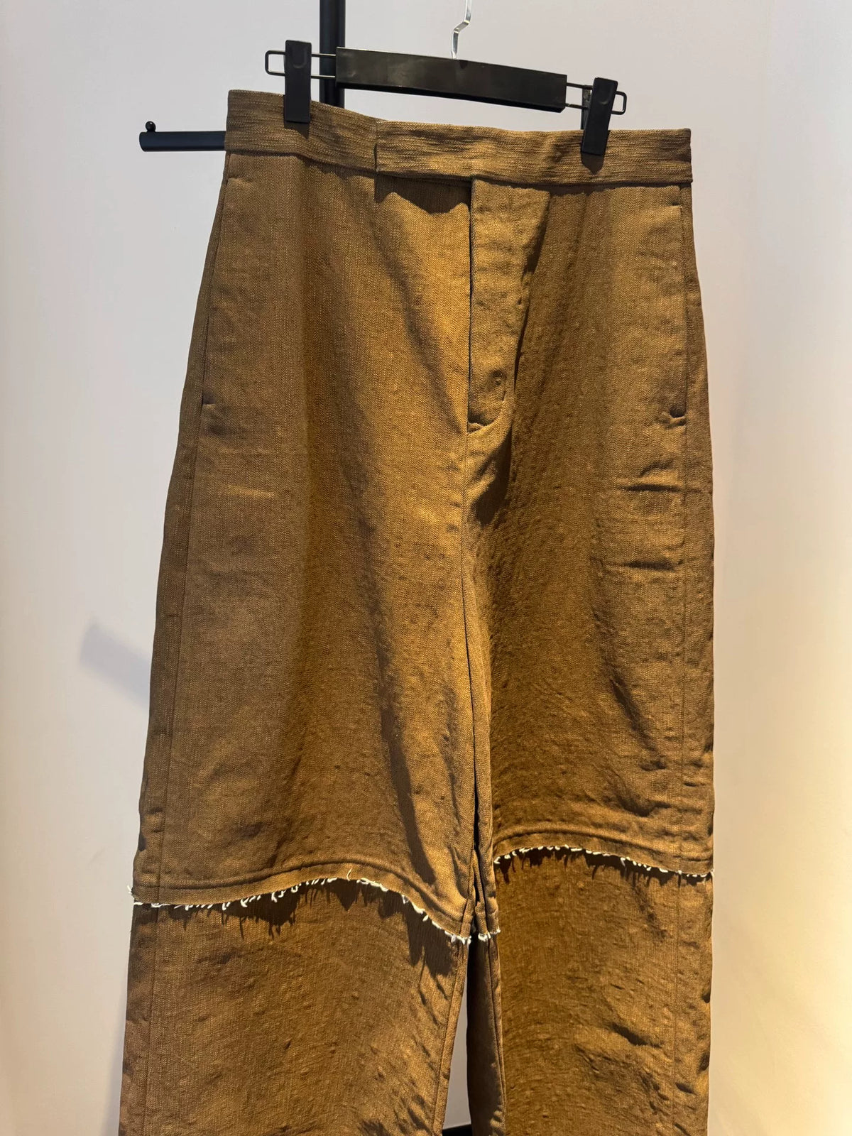Rick Owens FW17 Glitter Wax Wide-Leg Pants