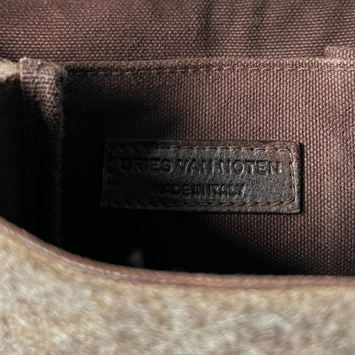 Dries van Noten Wool Messenger Bag