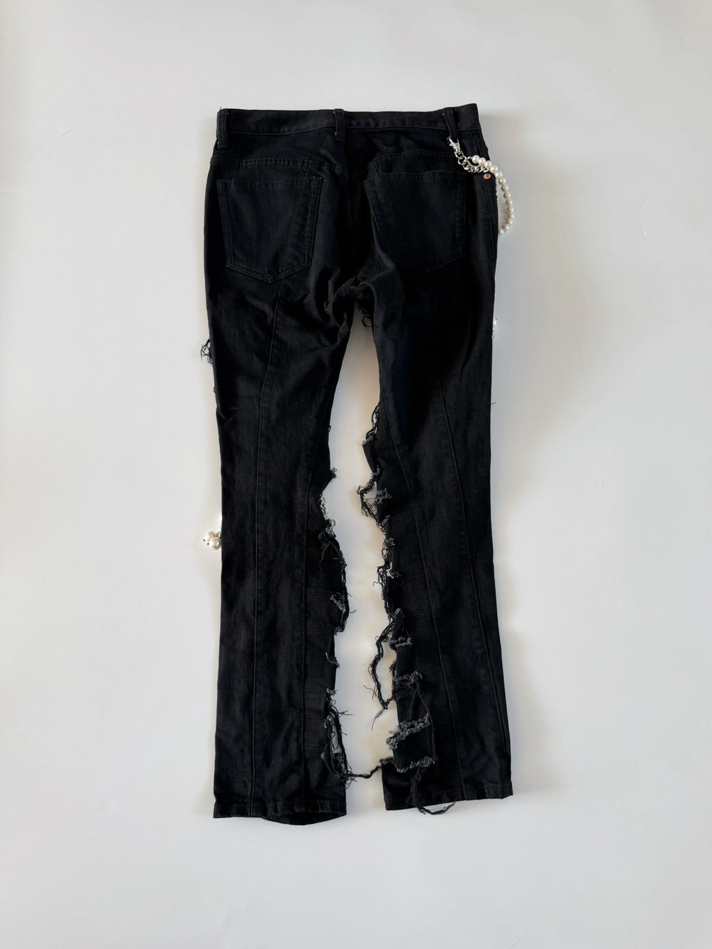 Junya Watanabe 23SS beaded distressed ripped jeans