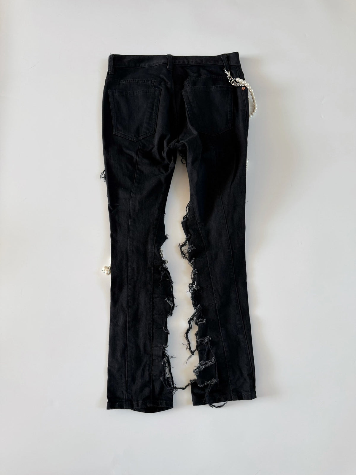 Junya Watanabe 23SS beaded distressed ripped jeans