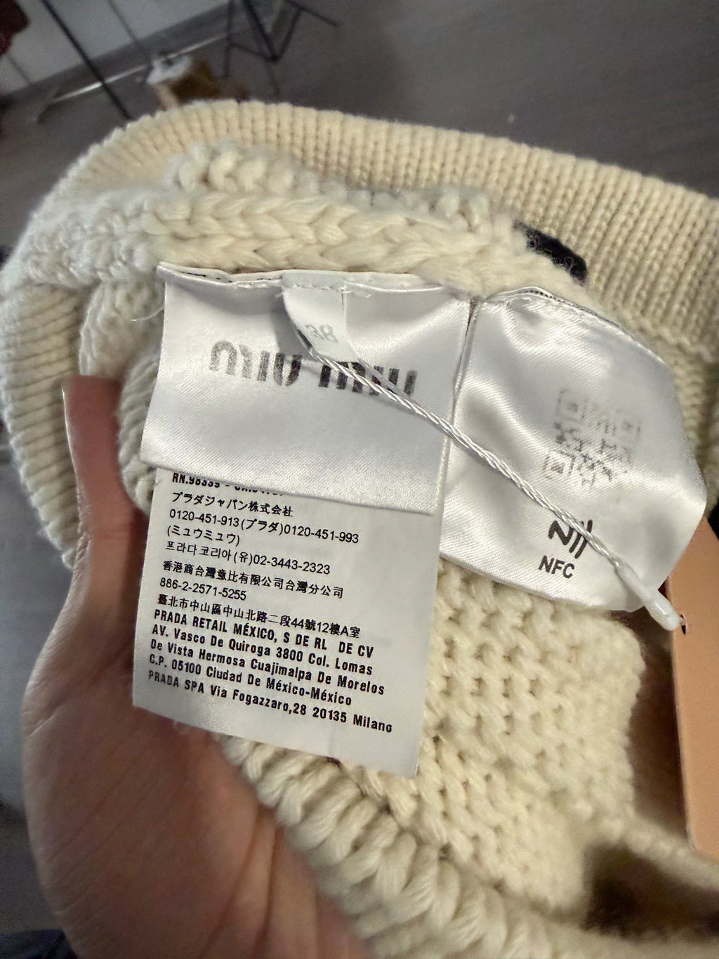 Miu Miu M Logo Cardigan