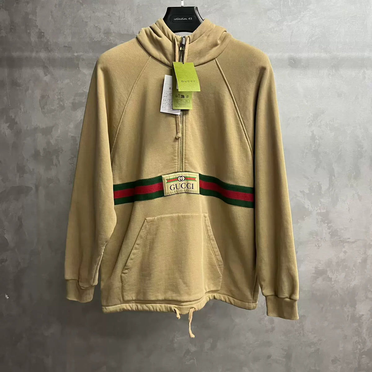 Gucci Meteor Letter Print Zip-Up Sweater