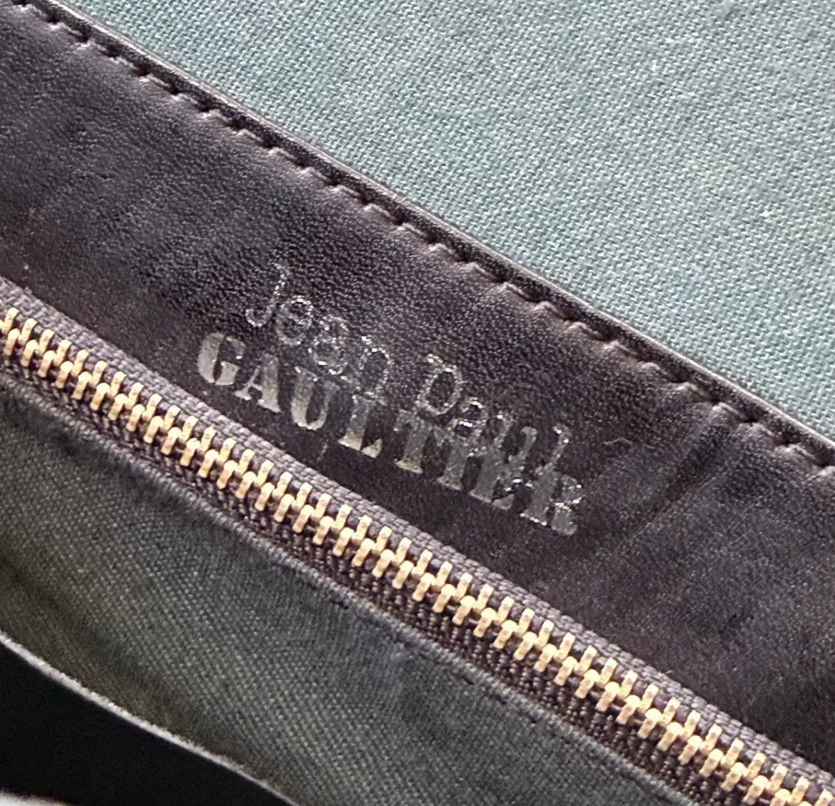 Jean Paul Gaultier Black Leather Metal-Frame Shoulder Bag