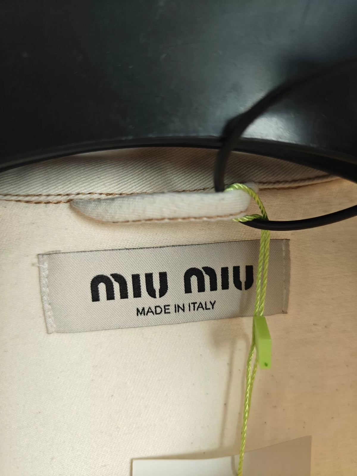 Miu Miu Off-White Short-Sleeve Shirt