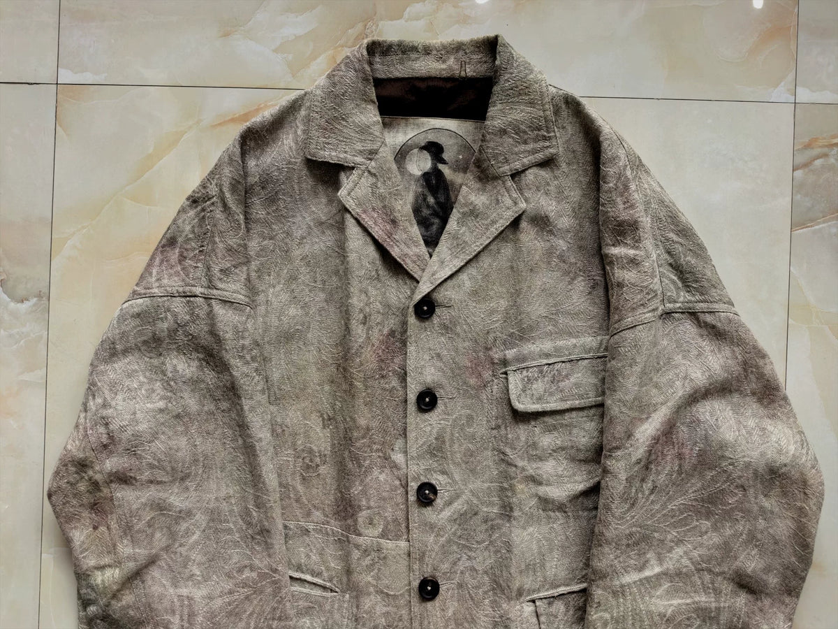 Ziggy Chen 24pf Dirty-Dyed Jacquard Suit Jacket