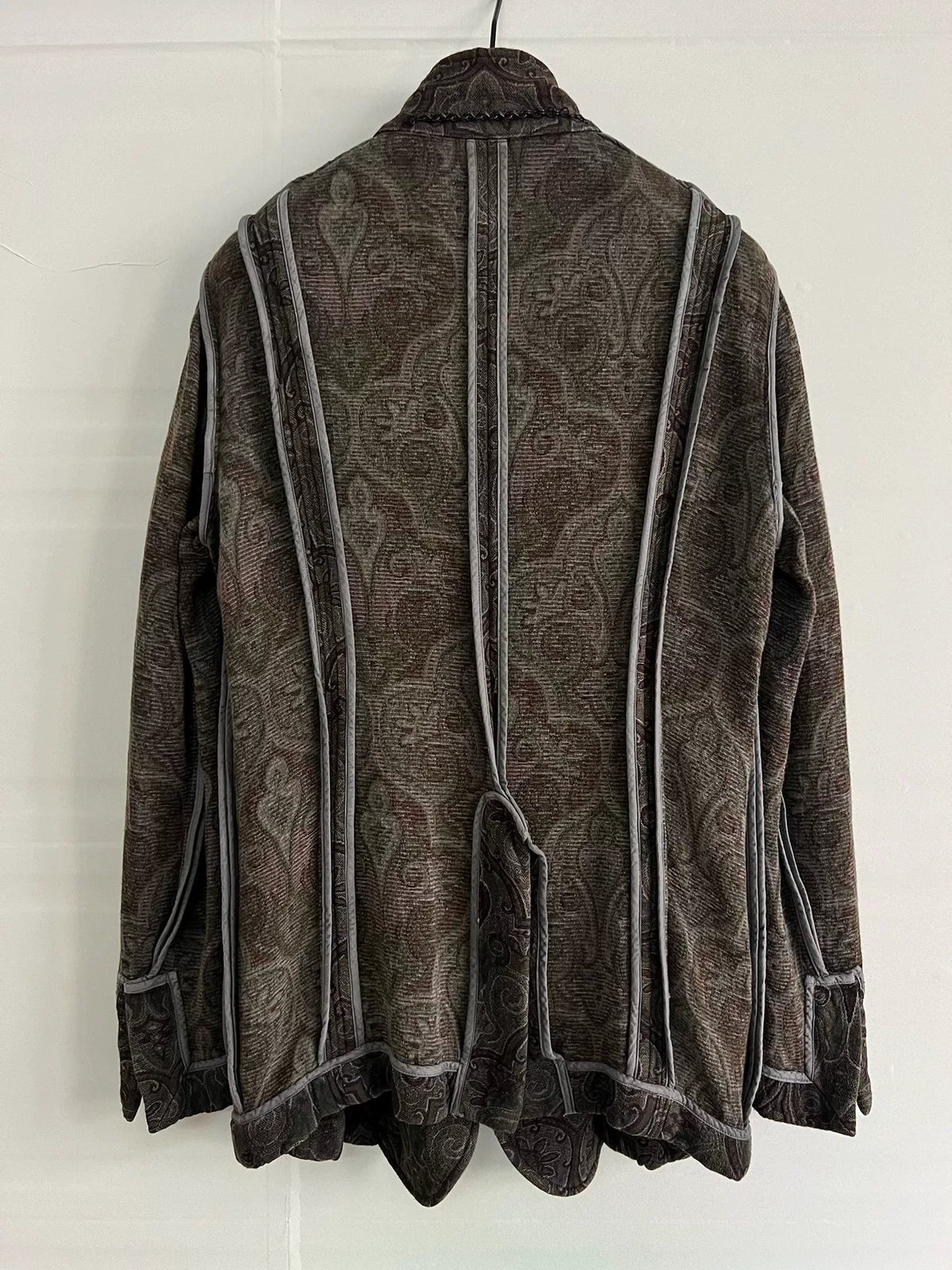 Julius Vintage FW05 Distressed Lapel Flower of Life Jacquard Reversible Blazer