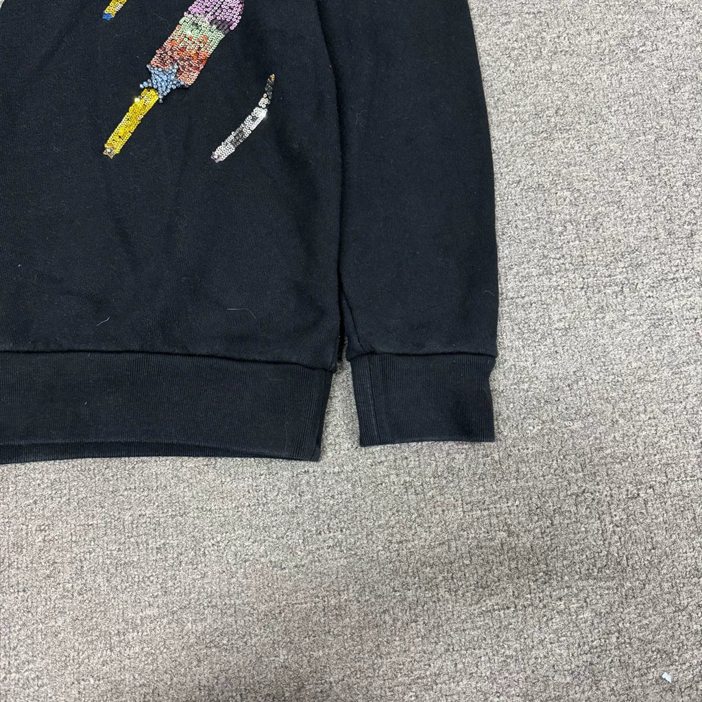 Gucci black hoodie with colorful lightning print