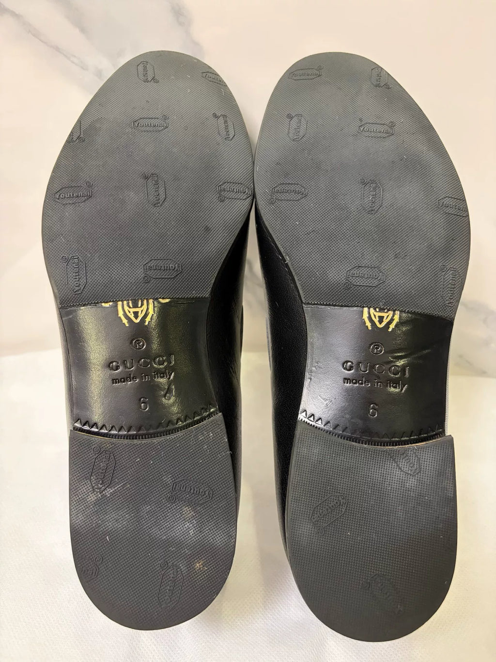 Gucci Black Fringe Leopard Head Metal Loafers