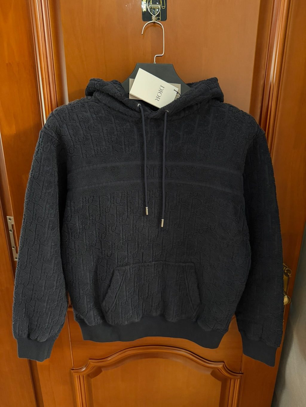 Dior Black Tonal Print Hooded Sweater