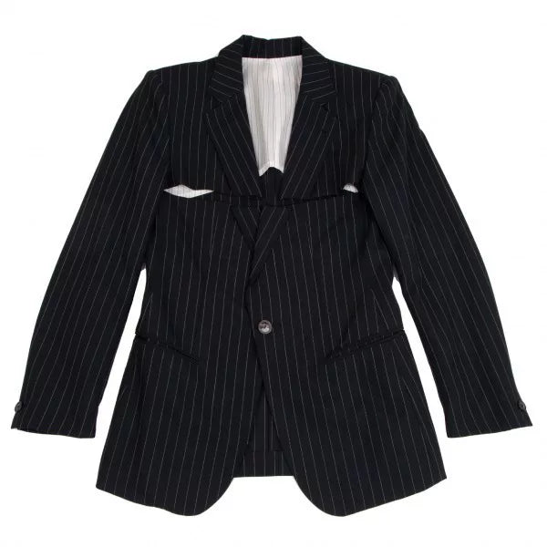 Jean Paul Gaultier Vintage Striped Deconstructed Blazer