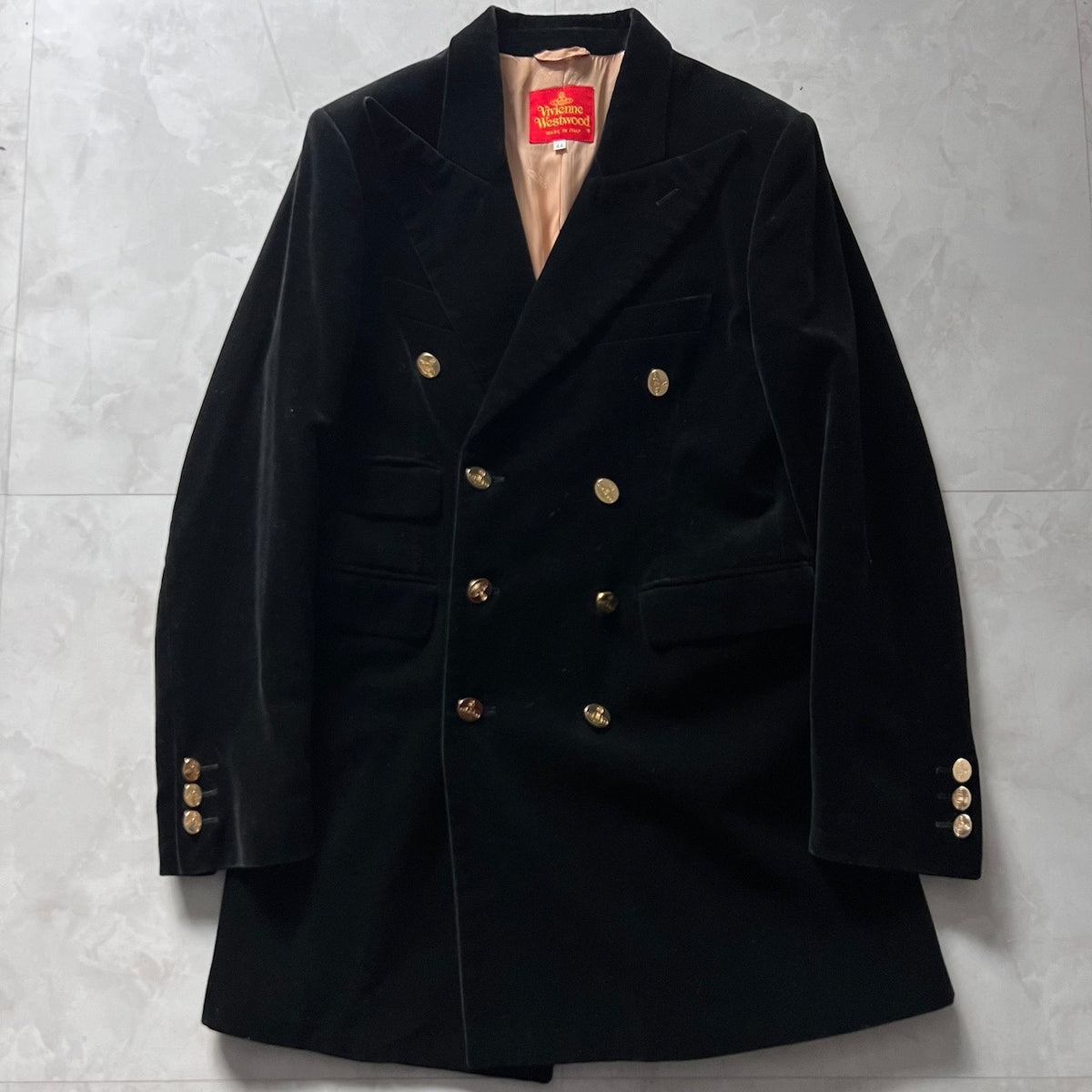 Vivienne Westwood Black Velvet Double-Breasted Jacket