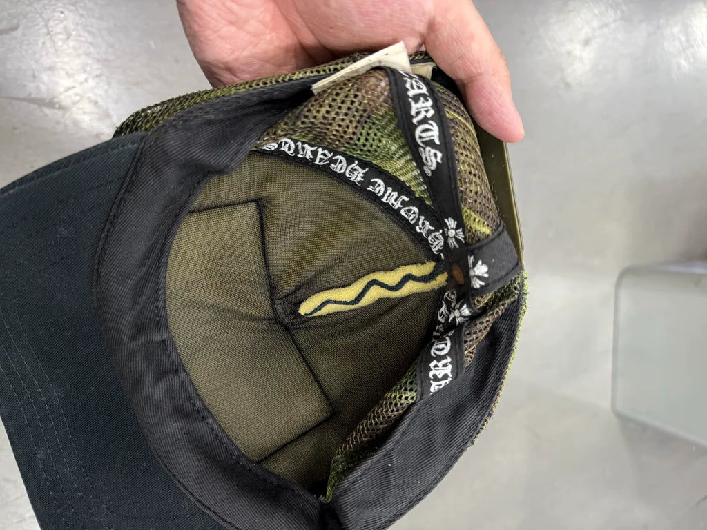 Chrome Hearts black camouflage Sanskrit baseball cap