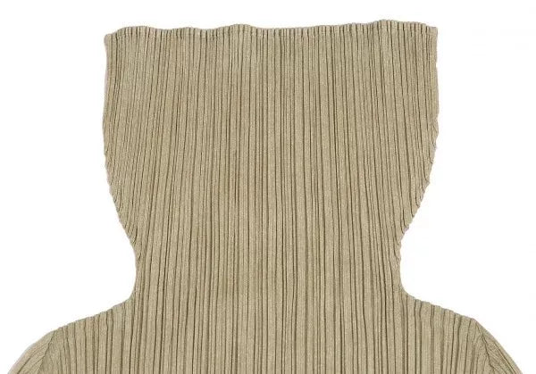 Issey Miyake Vintage Beige Pleated Top