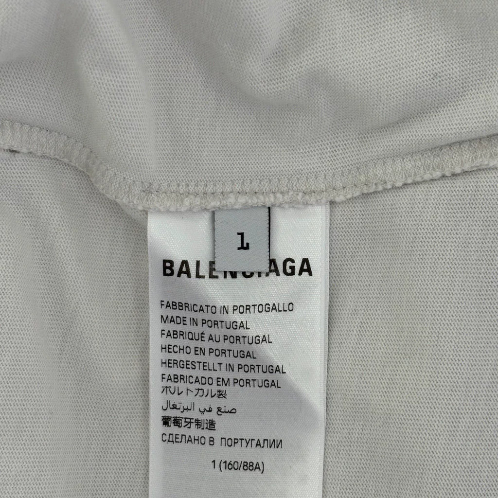 Balenciaga SS24 Ripped Logo Foam Letter Print Short Sleeve T-Shirt