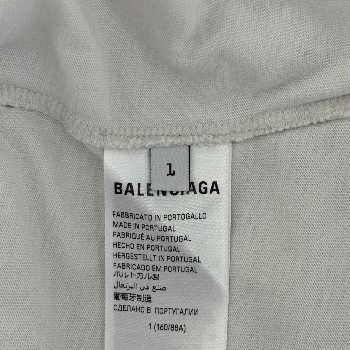 Balenciaga SS24 Ripped Logo Foam Letter Print Short Sleeve T-Shirt