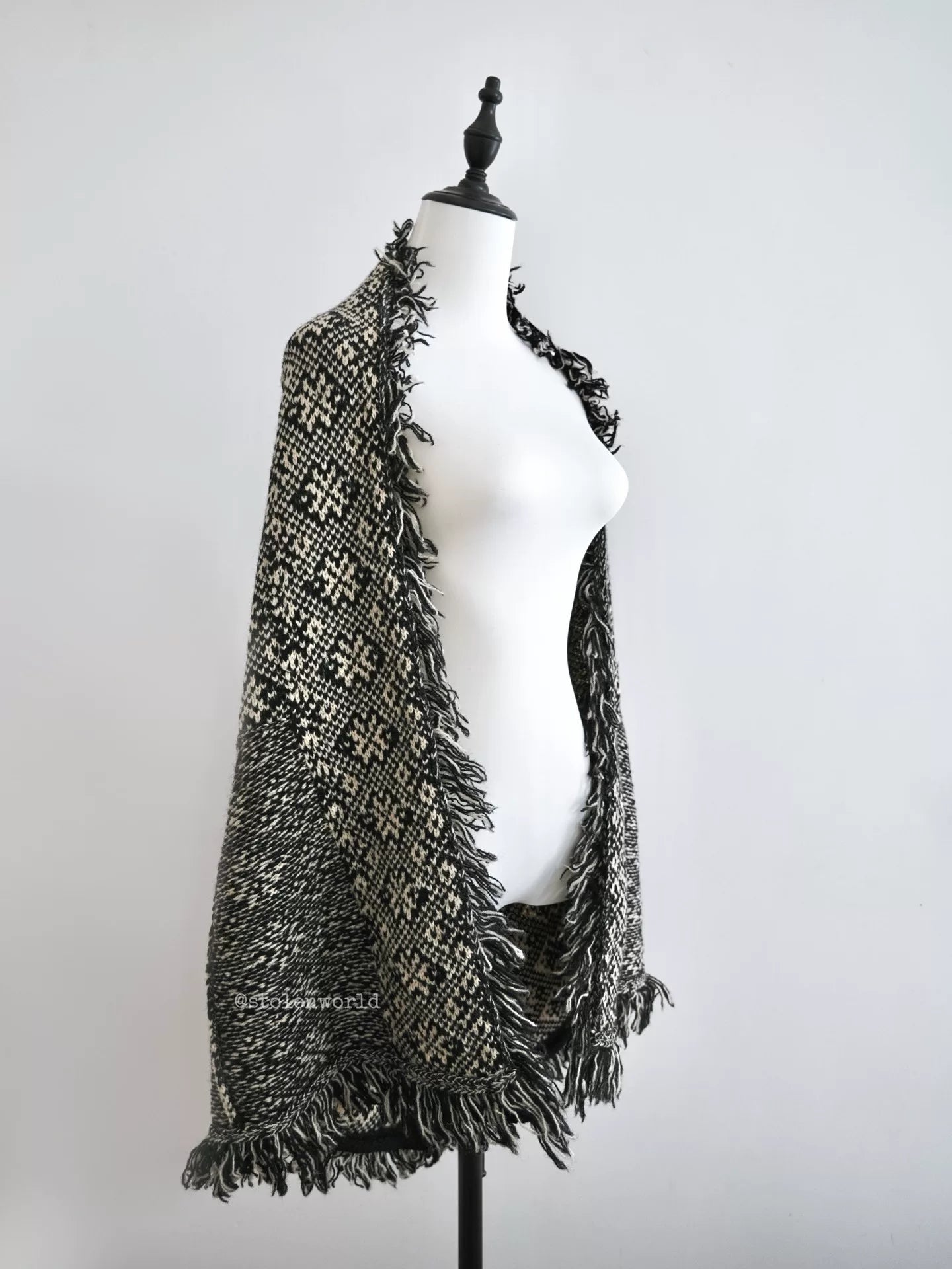 Yohji Yamamoto Wool Fringe Cape - Devines