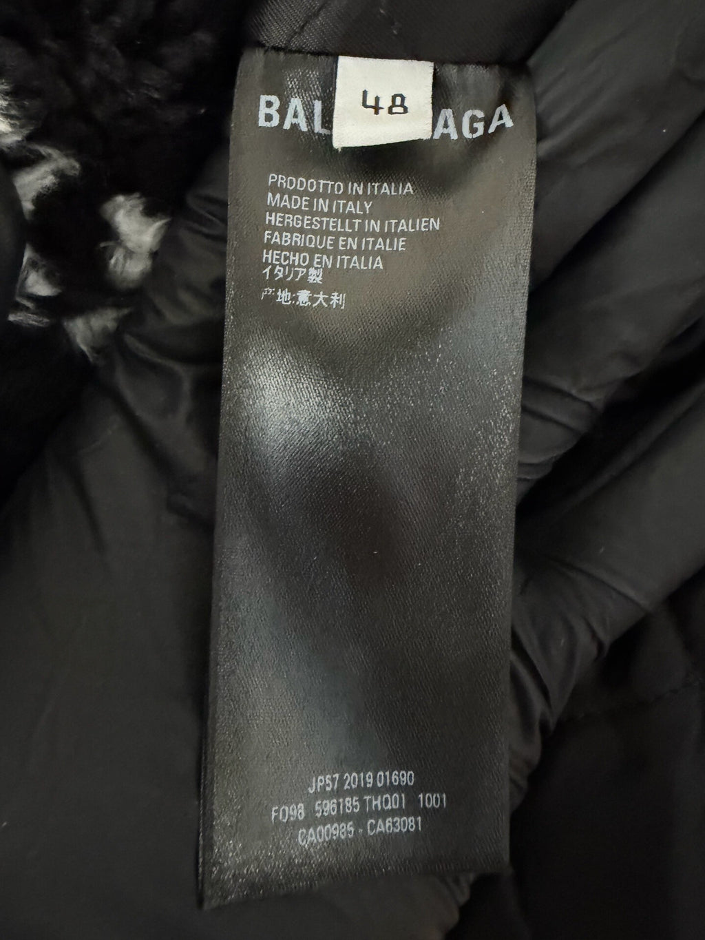 Balenciaga All-Over Logo Teddy Coat