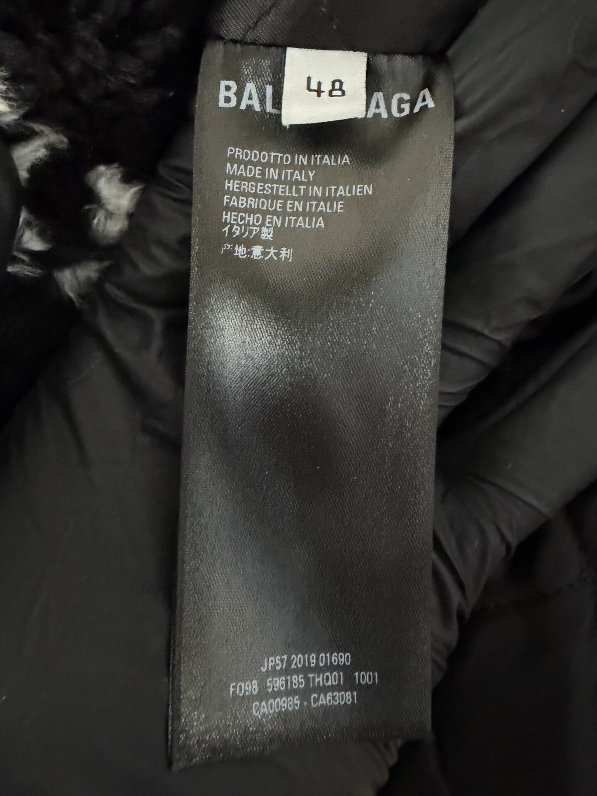 Balenciaga All-Over Logo Teddy Coat