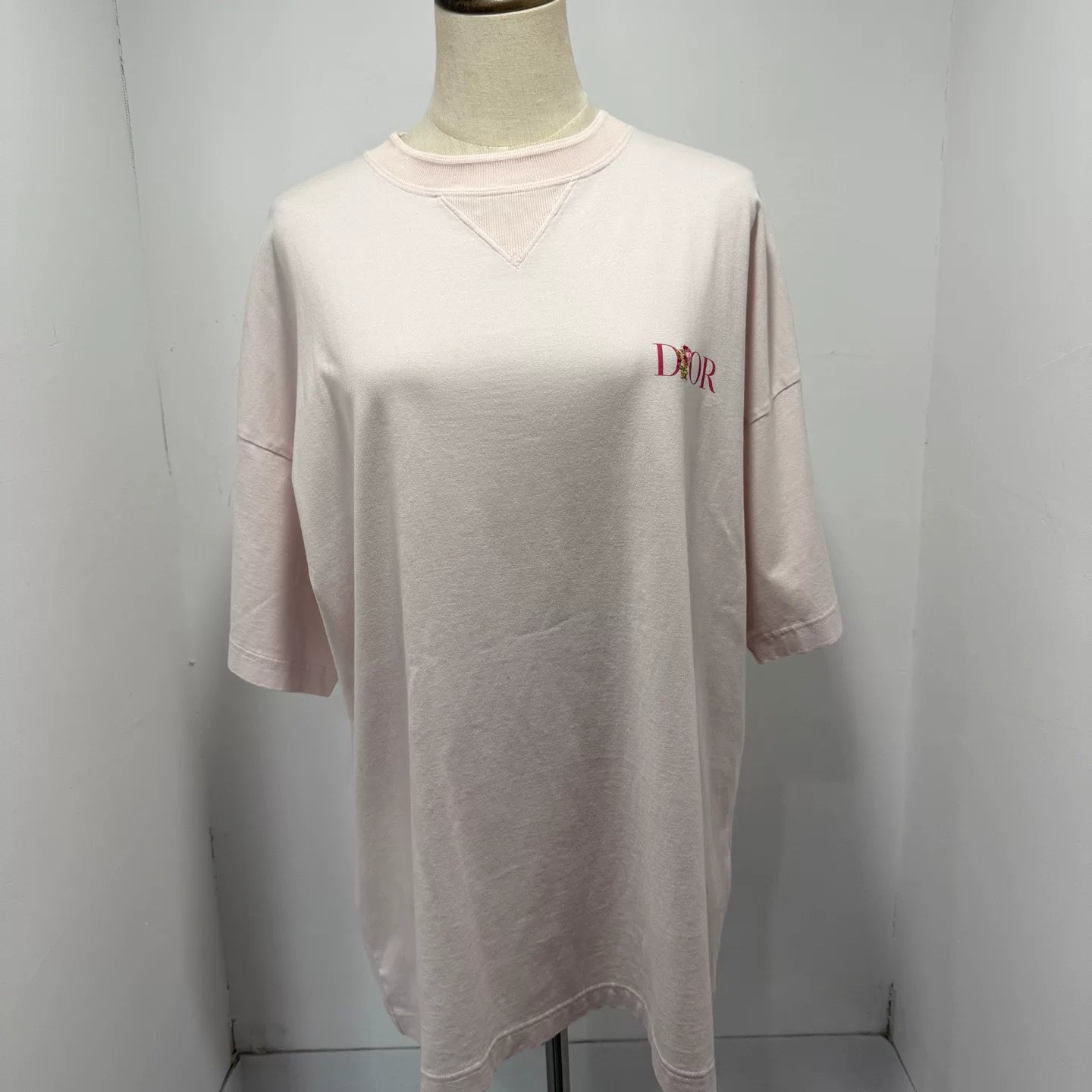 Dior Embroidered Logo Rose Short Sleeve Shirt